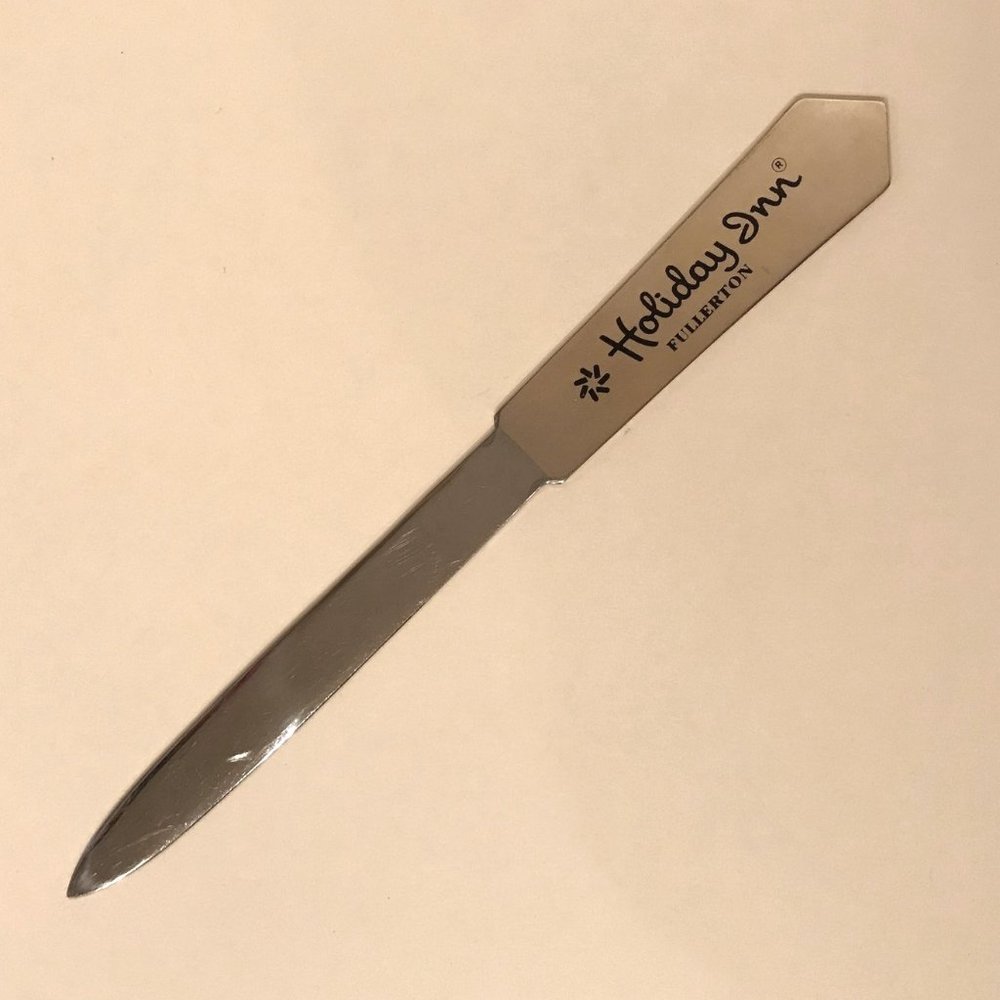 VINTAGE Holiday Inn Fullerton Metal Letter Opener